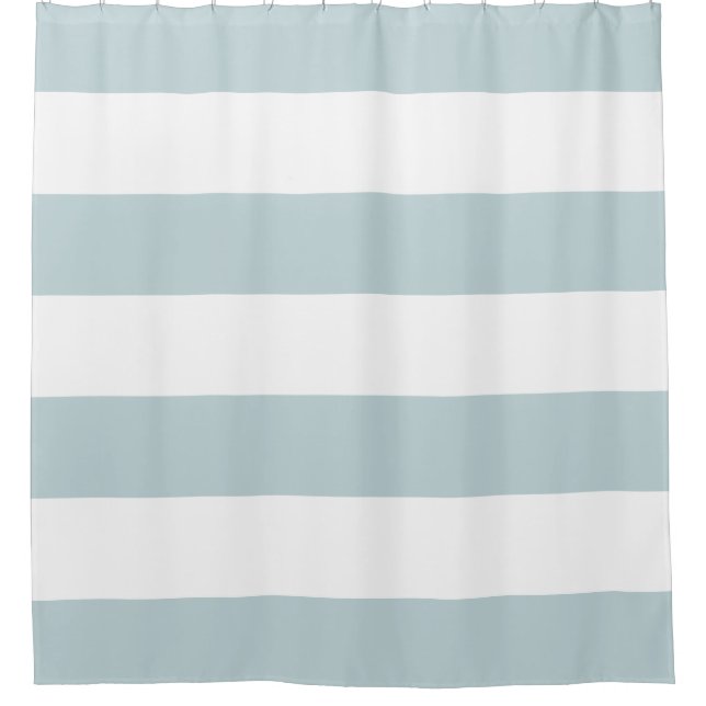 Rideaux De Douche Couleur personnalisée Bleu et Blancs (Devant)