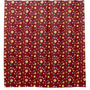 Rideaux De Douche Couleur solide Maroon personnalisée personnalisée