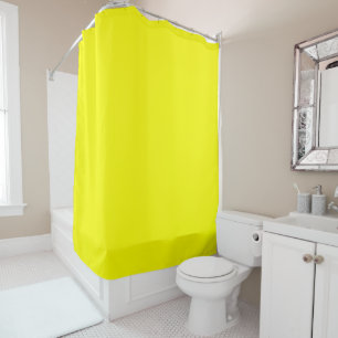 Rideaux De Douche Couleur uni jaune néon
