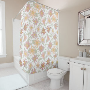 Rideaux De Douche Couleurs claires Design floral
