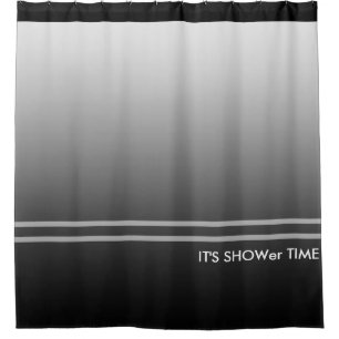 Rideaux De Douche Couleurs douces de gradients - gris noir + vos