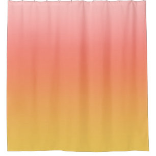 Rideaux De Douche Couleurs simples - Jaune à Misty Pink ombre