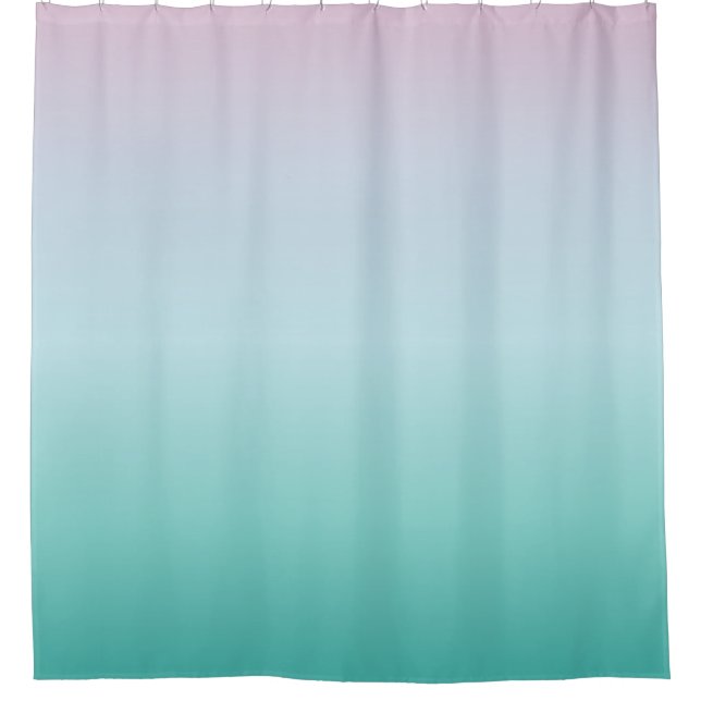 Rideaux De Douche Couleurs violettes turquoise (Devant)