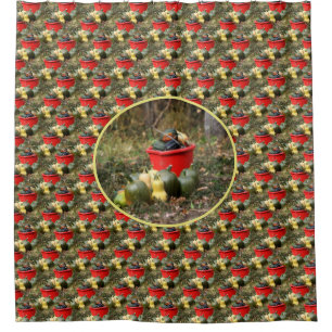 Rideaux De Douche Country Garden Squash Nature Art