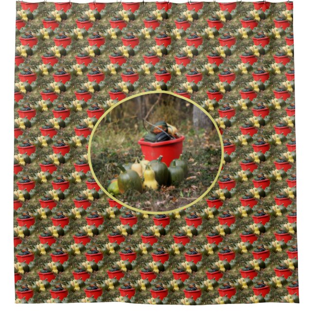 Rideaux De Douche Country Garden Squash Nature Art (Devant)