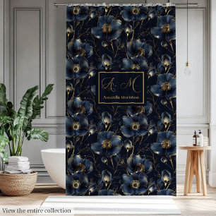 Rideaux De Douche Coup d'oeil élégant floral personnalisé pour douch