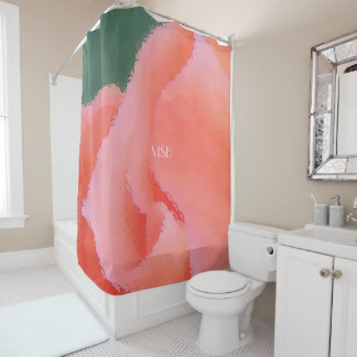 Rideaux De Douche Courbes et plis de saumon