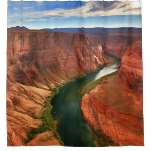 Rideaux De Douche Courbure du fleuve Colorado dans le canyon grand