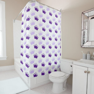 Rideaux De Douche Couronnes royales violettes Fairytale Prince Story