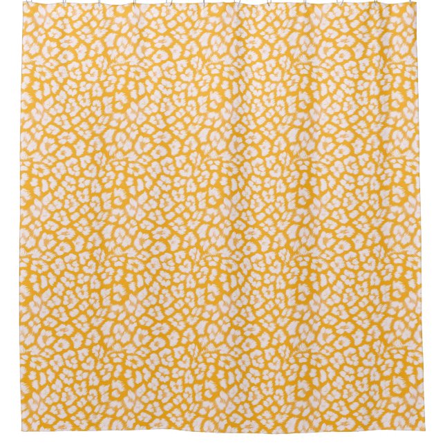 Rideaux De Douche Coussin jetable blanc jaune impression léopard abs (Devant)