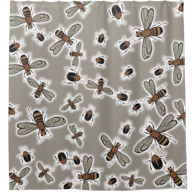 Rideaux De Douche couverture de duvet insectes (Devant)