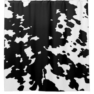 Rideaux De Douche Cowboy noir et blanc Faux