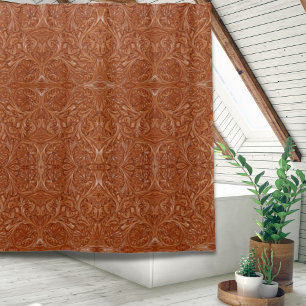 Rideaux De Douche cowboy western country motif à outils cuir