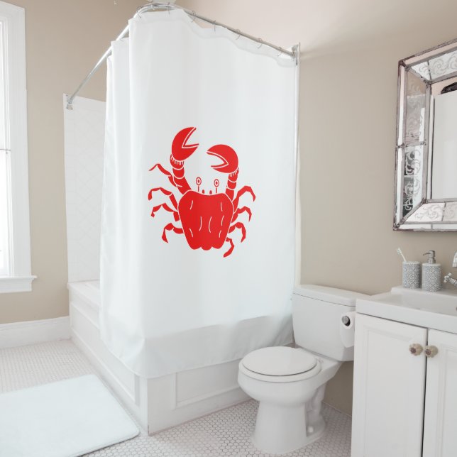 Rideaux De Douche Crabe (En situation)