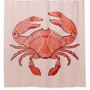 Rideaux De Douche Crabe de style