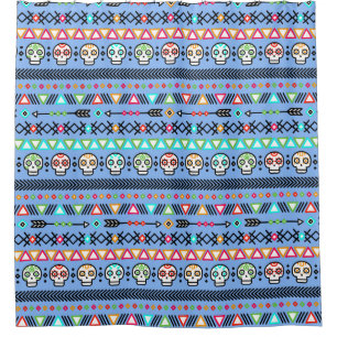 Rideaux De Douche Crâne de Sucre et Flèches