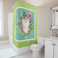 Crâne Floral Boho Sarcelle & Vert Couleurs Vives C