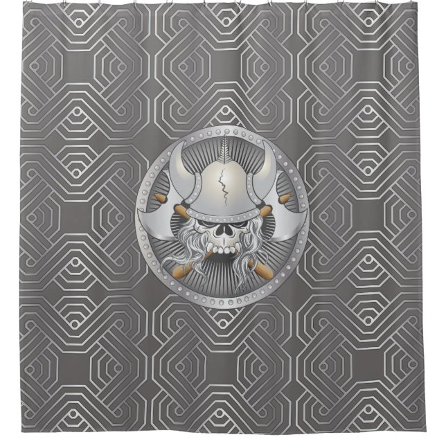 Rideaux De Douche Crâne viking (Devant)