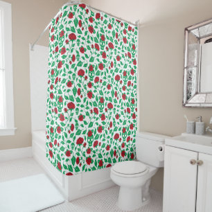 Rideaux De Douche Crânes et roses de Frida Kahlo