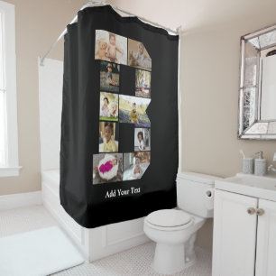 Rideaux De Douche Créez votre propre lettre B Collage photo