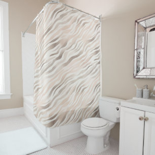 Rideaux De Douche Crème rose Beige Zebra Poster de animal