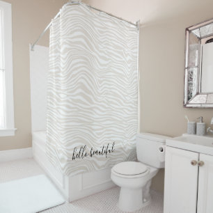 Rideaux De Douche Crème Zebra Imprimer personnalisé