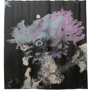 Rideaux De Douche Cristaux de peinture congelés Art abstrait