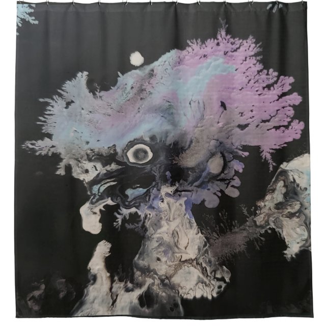 Rideaux De Douche Cristaux de peinture congelés Art abstrait (Devant)