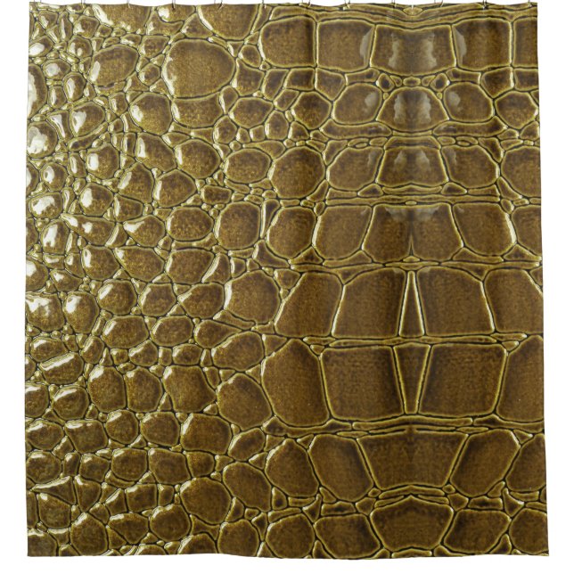 Rideaux De Douche Crocodile : Closeup Texture Détail (Devant)