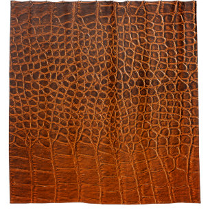 Rideaux De Douche Cuir de crocodile Brown