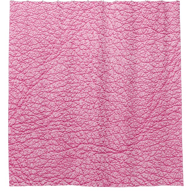 Rideaux De Douche Cuir rose gros plan, arrière - plan texturé. (Devant)