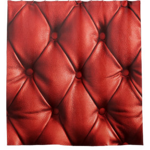 Rideaux De Douche Cuir rouge riche : Luxe Détail texturé