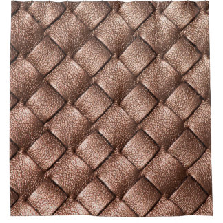 Rideaux De Douche Cuir tissé, arrière - plan couleur bronze.