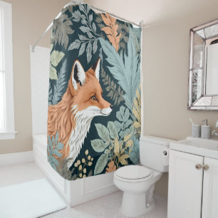 Rideaux De Douche Curieux Fox Fern Feuilles William Morris Inspiré