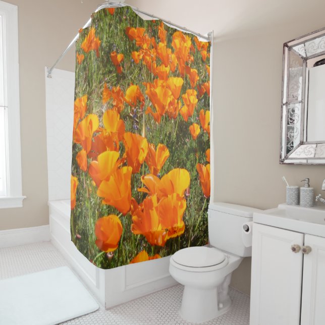 Rideaux De Douche Curtain de douche de Californie Poppies (En situation)