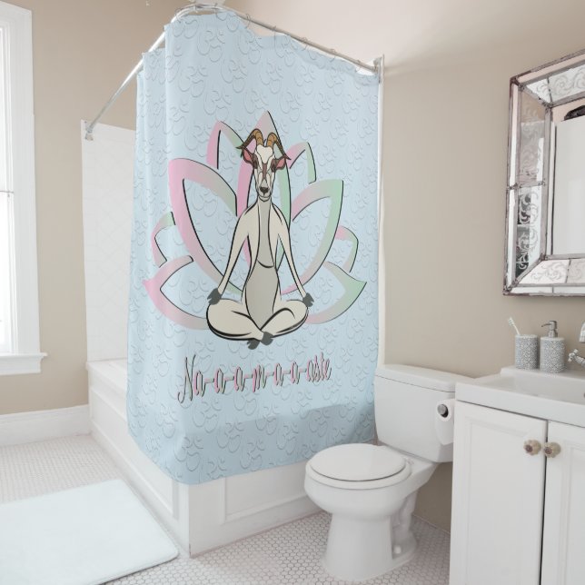 Rideaux De Douche CUT CHÈQUE YOGA | Namaste GetYerGoat™ (En situation)