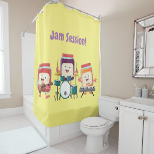 Rideaux De Douche Cute confiture session dessin animé musicien humou