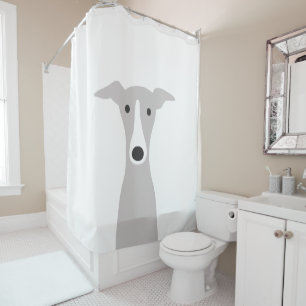 Rideaux De Douche Cute Greyhound, Greyhound italien ou Chien Whippet