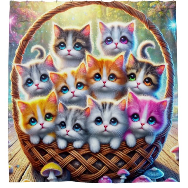Rideaux De Douche Cute Kittens (Devant)