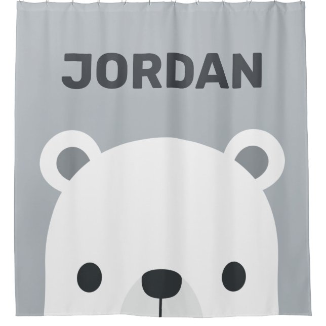 Rideaux De Douche Cute Little Polar Bear (Devant)