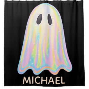 Rideaux De Douche Cute Pastel Rainbow Ghost   Éffrayant esthétique