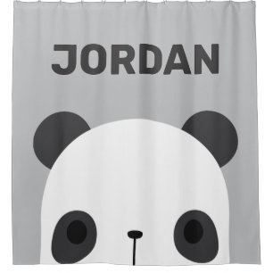 Rideaux De Douche Cute petit ours Panda avec nom personnalisé