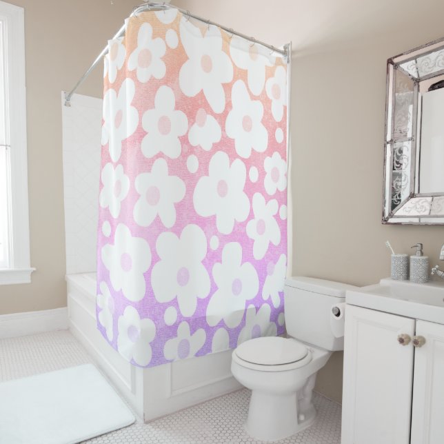 Rideaux De Douche Cute Super Moderne Rétro Motif (En situation)
