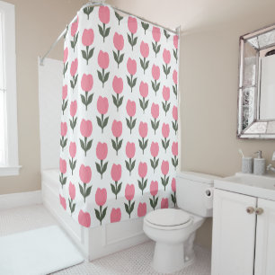 Rideaux De Douche Cute Tulips fleurs motif   Toute couleur arrière -