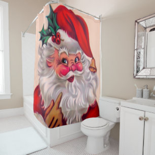 Rideaux De Douche Cute vinification santa claus 2