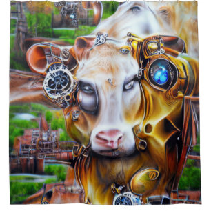 Rideaux De Douche Cyber-vache vapeur