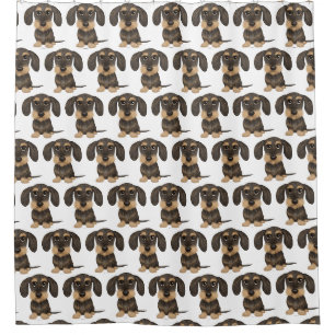 Rideaux De Douche Dachshund À poils durs  Teckel Chien mignon