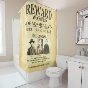 Rideaux De Douche Dalton Gang 💰 Récompense Offert RECHERCHÉ