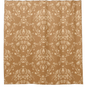 Rideaux De Douche Damassé Brown de Latte de moka
