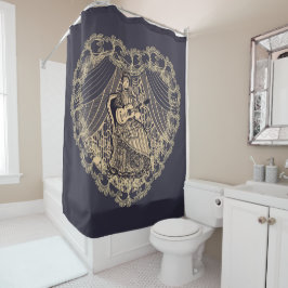 Rideaux De Douche Dame avec guitare